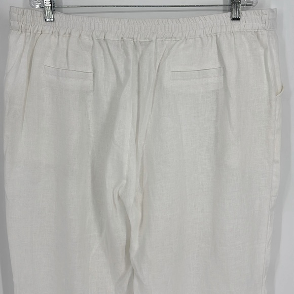 Iximo 100% Linen Paperbag Pants Women’s Size XXL in White New Without Tags! - Picture 8 of 10